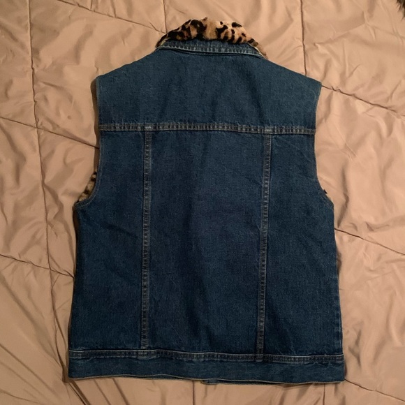 JEAN CRISAN FOURRURE woman’s denim/rabbit fur jacket vest. - Picture 4 of 11